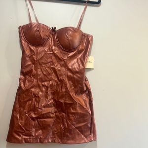 Superdown Pink Metallic Mini Dress